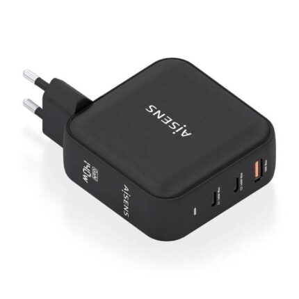 Caricabatterie GAN Aisens 140W - 2xUSB-C PD3.1 QC4.0 - 1xUSB-A QC3.0