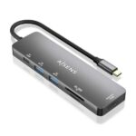 Aisens USB-C Dock 6 in 1 - USB-C a 1xHDMI - 2xUSB-A - 1xUSB-C PD 100W - 1xSD - 1xMicro SD - 15 cm