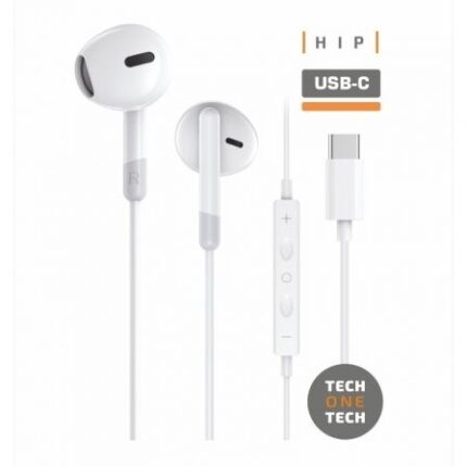 TechOneTech ear Tech Hip Auricolari intraurali USB-C - Microfono integrato - Assistente vocale - Cavo da 1
