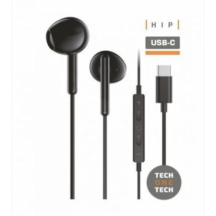 TechOneTech ear Tech Hip Auricolari intraurali USB-C - Microfono integrato - Assistente vocale - Cavo da 1