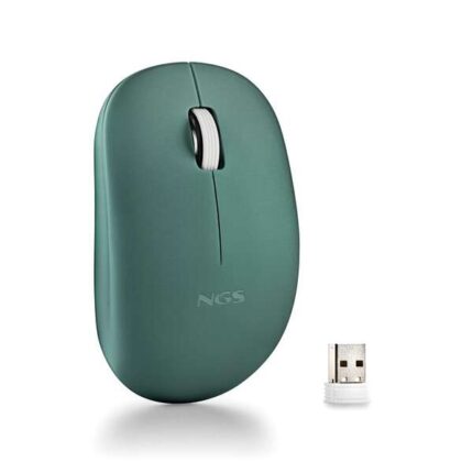 Mouse wireless NGS con tasti silenziosi - 2 pulsanti - Ambidestro - Colore verde