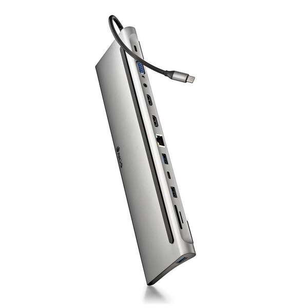 NGS Adattatore multiporta USB-C 12 in 1 - WIN/MAC-HDMI-SD/TF- LAN - PD 60W CHARGE - 3xUSB3.0 NGS Adattatore multiporta USB-C 12 in 1 - WIN/MAC-HDMI-SD/TF- LAN - PD 60W CHARGE - 3xUSB3.0