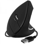 Subblim Glide Vertical Ergo Mouse verticale USB 1600 dpi - 5 pulsanti - Per destrimani - Colore nero