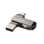Lexar D400 JumpDrive Dual Drive Memoria USB 3.1 Type-C 128 GB - Trasferimenti rapidi fino a 130 MB/s - Compatibile con USB Type-C e Type-A - Design metallico girevole - Colore grigio
