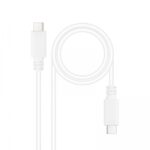 Nanocavo Cavo USB 2.0 3A - Tipo USB-C/M-USB-C/M - 1 m - Colore bianco