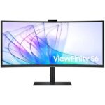 Samsung ViewFinity S65VC Monitor 34" LCD VA Curvo 1000R UltraWide WQHD 100Hz FreeSync - Webcam integrata - Risposta 5ms - Angolo di visione 178º - USB-C