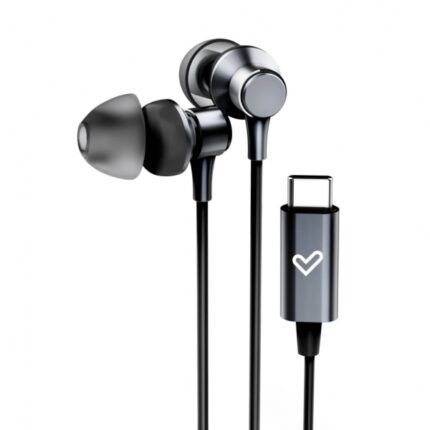 Energy Sistem Metallized Cuffie con cavo Tipo C - Microfono - Controller a 3 pulsanti - Custodia da trasporto - Colore nero