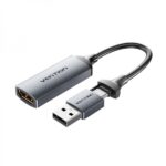Convertitore HDMI femmina a USB maschio e USB Type-C maschio 4K 60Hz - 10 cm - Colore nero