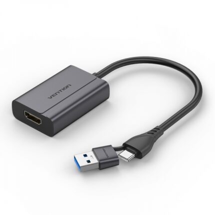 Vention Adattatore USB Type-C maschio a USB maschio/HDMI femmina - Colore grigio