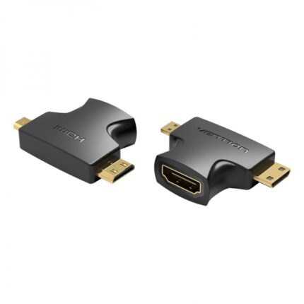 Vention Adattatore HDMI femmina a Micro HDMI maschio - Mini HDMI maschio - Colore nero