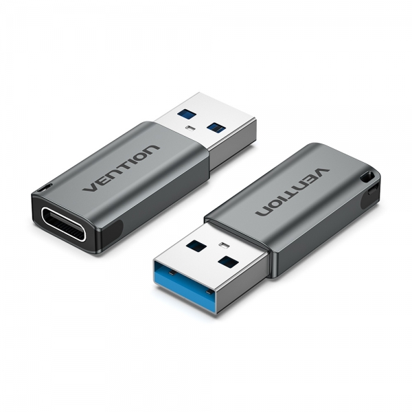 Vention Adattatore USB 3.0 maschio a USB-C femmina - Colore grigio Vention Adattatore USB 3.0 maschio a USB-C femmina - Colore grigio