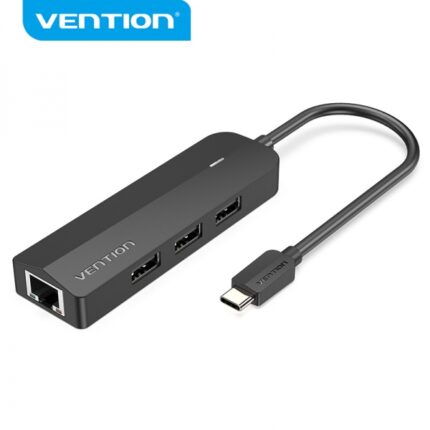 Vention HUB 5 in 1 da USB-C a 3xUSB2.0/RJ45/Micro B alimentato - 0