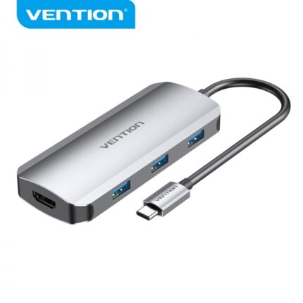 Vention Docking 5 in 1 da USB-C a HDMI 4K/3xUSB3.0/PD100W - 0