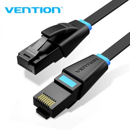 Vention Cavo di rete piatto UTP RJ45 Cat.6A - 8 m - Colore nero