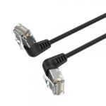 Vention Cavo di rete UTP RJ45 Slim Cat.6A Testina girevole a 360º Angolo retto - 1 m - Colore nero