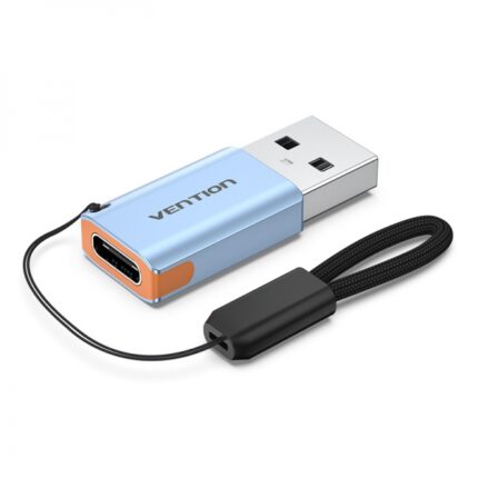 Vention Adattatore USB 3.1 maschio a USB-C femmina con cordino - Alluminio grigio
