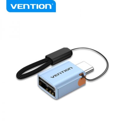 Vention Adattatore USB3.1 Tipo-C maschio a USB femmina OTG con cordino - Alluminio grigio