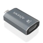 Aisens Convertitore da USB-C a HDMI 2.0 - Involucro in alluminio - Risoluzione 4K@60Hz - Profondità di colore 48 bit/px - Larghezza di banda 18Gbps - Supporta HDCP - Colore grigio