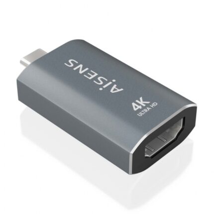 Aisens Convertitore da USB-C a HDMI 2.0 - Involucro in alluminio - Risoluzione 4K@60Hz - Profondità di colore 48 bit/px - Larghezza di banda 18Gbps - Supporta HDCP - Colore grigio