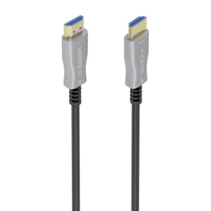 Cavo HDMI V2.0 AOC Premium ad alta velocità con Ethernet Aisens - Connettori di tipo A maschio - Fibra ottica e rame - Schermatura in oro 24K - Larghezza di banda 18Gbps - 10 metri - Supporta 4K@60Hz e HDR10 - Compatibile con ARC e 3D