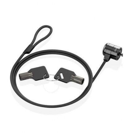 Cavo di sicurezza in acciaio con serratura a chiave Aisens - Compatibile con Kensington Lock - per computer