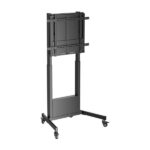 Aisens Supporto da pavimento con contrappeso e ruote per monitor/TV da 60"-100" - Acciaio ad alta resistenza - Regolazione dell'altezza senza sforzo - Carico massimo 90 kg - Colore nero