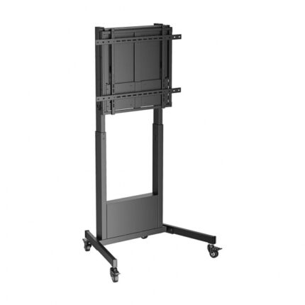 Aisens Supporto da pavimento con contrappeso e ruote per monitor/TV da 60"-100" - Acciaio ad alta resistenza - Regolazione dell'altezza senza sforzo - Carico massimo 90 kg - Colore nero