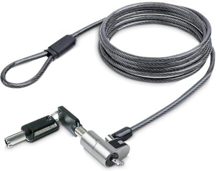 Cavo di sicurezza L-Link Nano con lucchetto - Acciaio rivestito in vinile - Compatibile con slot Nano - Lucchetto con chiave