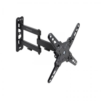 Tooq Supporto a parete con braccio articolato per schermi da 13"-43" - Girevole e inclinabile - Gestione dei cavi - Peso max 20 kg - VESA max. 200x200 mm - Colore nero