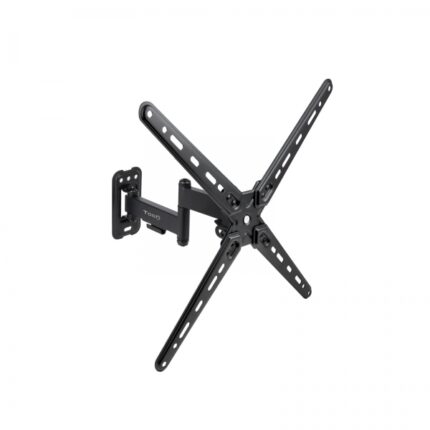 Tooq Supporto a parete con braccio articolato per schermi da 13"-55" - Girevole e inclinabile - Gestione dei cavi - Peso max 25 kg - VESA max. 400x400 mm - Colore nero