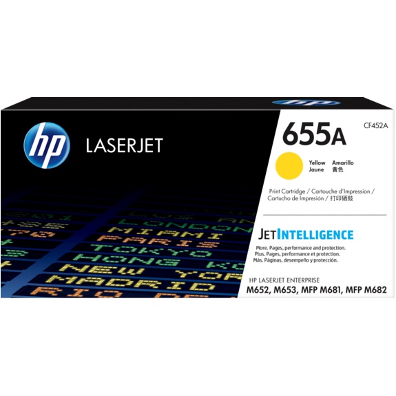 Cartuccia toner originale HP CF452A giallo - 655A Cartuccia toner originale HP CF452A giallo - 655A
