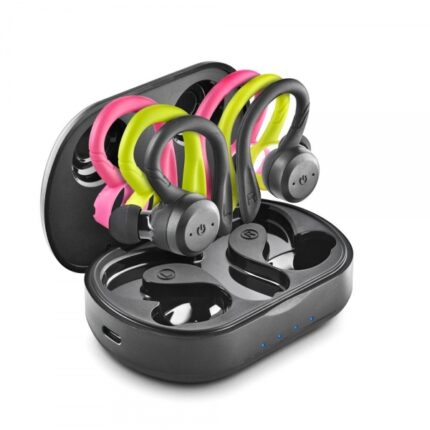 NGS Artica Jogger Auricolari sportivi Bluetooth 5.3 TWS - Include 3 supporti in silicone di diversi colori - Vivavoce - Autonomia fino a 10 ore - Base di ricarica - Resistenza IPX7