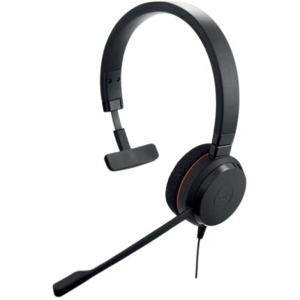 Jabra Evolve 20 Auricolare monoaurale con microfono USB - Cancellazione del rumore - Archetto regolabile - Comandi sul cavo - Colore nero