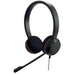 Jabra Evolve 20 Cuffie con microfono USB - Cancellazione del rumore - Archetto regolabile - Comandi sul cavo - Colore nero