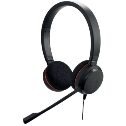 Jabra Evolve 20 Cuffie con microfono USB - Cancellazione del rumore - Archetto regolabile - Comandi sul cavo - Colore nero