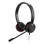 Jabra Evolve 20SE MS Cuffie stereo con microfono USB - Cancellazione del rumore - Archetto regolabile - Comandi sul cavo - Colore nero