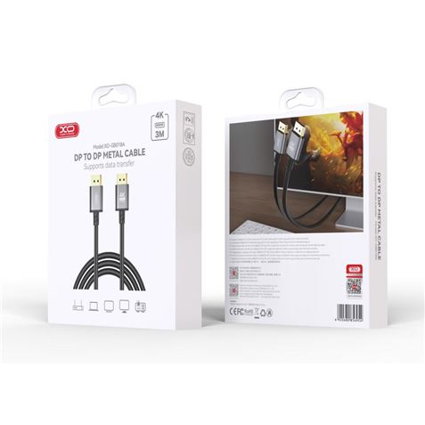 Cavo XO da DisplayPort a DisplayPort - Risoluzione 4K - Lunghezza 3 m - Colore nero Cavo XO da DisplayPort a DisplayPort - Risoluzione 4K - Lunghezza 3 m - Colore nero