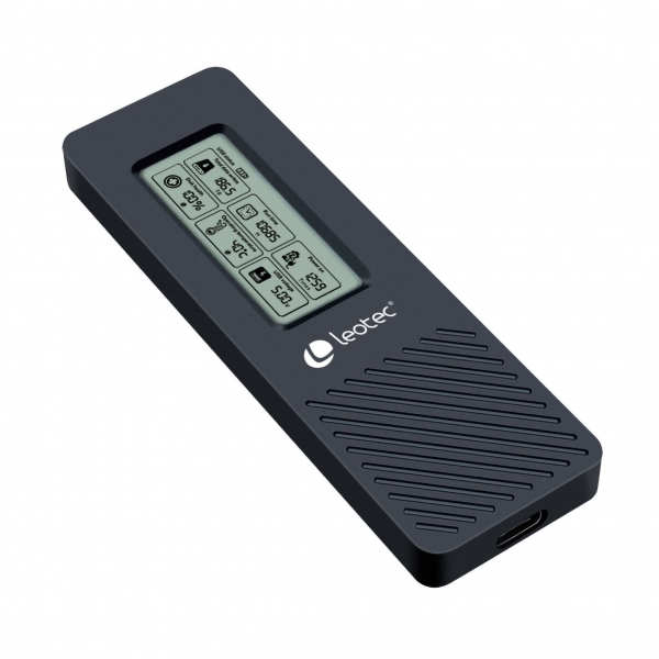 Leotec Box esterno per disco SSD M.2 NVMe - USB 3.2 Gen 2 - Pannello LCD Type-C - 10 Gbps Leotec Box esterno per disco SSD M.2 NVMe - USB 3.2 Gen 2 - Pannello LCD Type-C - 10 Gbps