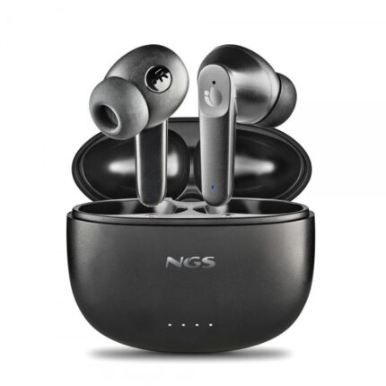 NGS Artica Hush Auricolari Bluetooth 5.3 TWS ANC - Connessione automatica - Assistente vocale - Autonomia fino a 4 ore - Base di ricarica - Colore nero