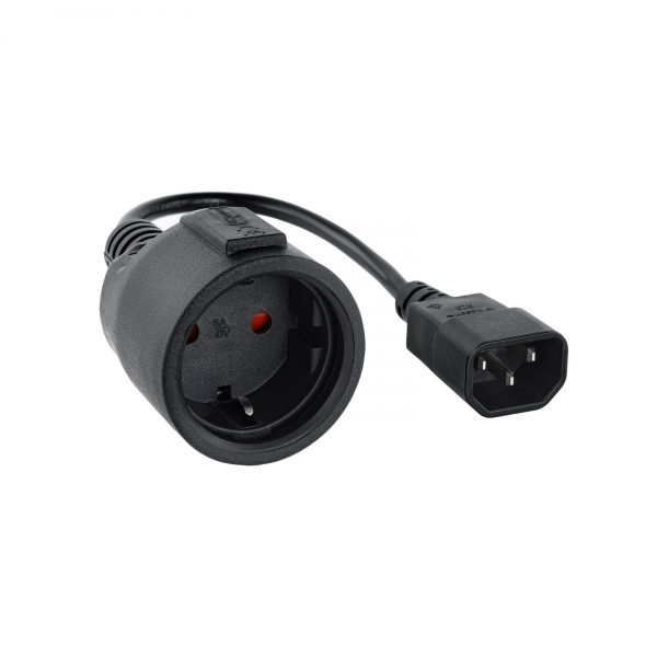 Nanocable Cavo adattatore di corrente per UPS C14/M a CEE7/H 16A 0 Nanocable Cavo adattatore di corrente per UPS C14/M a CEE7/H 16A 0