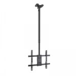 Tooq Supporto XL da soffitto per schermi da 32-75" - Angolo di rotazione 180º - Inclinabile - Gestione dei cavi - Peso max. 60 kg - VESA max. 400x400 mm - Colore nero