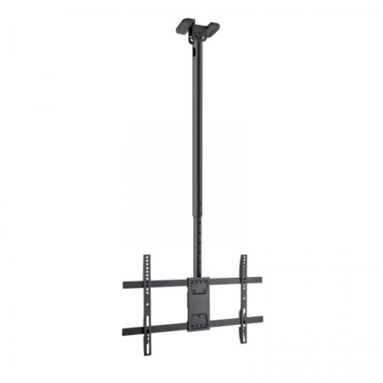 Tooq Supporto XL da soffitto per schermi da 43-86" - Angolo di rotazione 180º - Inclinabile - Gestione dei cavi - Peso max. 60 kg - VESA max. 600x400 mm - Colore nero