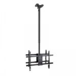 Tooq Supporto XL da soffitto per 2 schermi da 43-86" - Angolo di rotazione 180º - Inclinabile - Gestione dei cavi - Peso max. per schermo 50 kg - VESA max. 600x400 mm - Colore nero