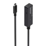 Cavo USB 3.2 Gen1x1 Aisens con amplificatore - USB-C/M-USB-C/H - 5 m - Colore nero