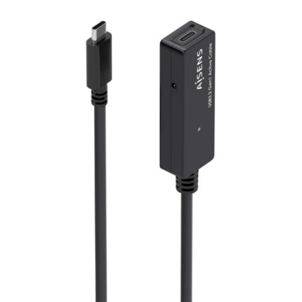 Aisens Cavo USB 3.2 Gen1x1 Prolunga con amplificatore - USB-C/M-USB-C/H - 10 m - Colore nero