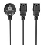 Cavo di alimentazione CPU Aisens - CEE7/M-2xC13/H - 3 m - Colore nero