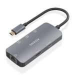 Aisens USB-C Dock 6 in 1 - USB-C a 1xHDMI - 1xRJ45 - 3xUSB-A - 1xUSB-C PD - 15 cm - Colore grigio