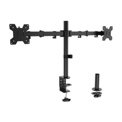 Aisens Supporto da tavolo Eco girevole e inclinabile per monitor/TV 10 kg (3 perni - 2 bracci) da 17-32" - Colore nero