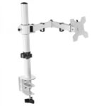 Mars Gaming MARM1 Supporto per monitor - Braccio articolato - Altezza regolabile - Gestione dei cavi - Compatibile VESA - Installazione rapida - Stabilità ottimale - Colore bianco