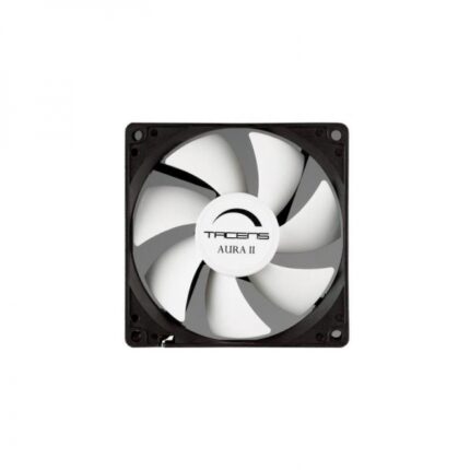 Tacens Aura II Ventola ultrasilenziosa - Cuscinetto Fluxus II - Pale aerodinamiche - Viti antivibrazioni - Rumorosità 12 dB(A) - Colore nero